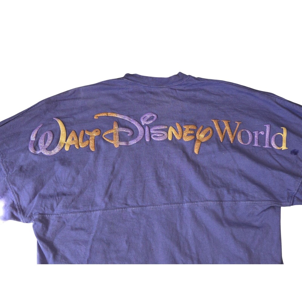 Walt Disney World Spirit Jersey Adult Small Purple 50th Anniversary Sparkle Puff